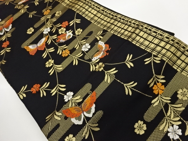 JAPANESE NAGOYA OBI / WOVEN WEEPING SAKURA